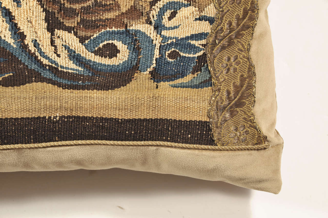 19th Century Tapestry Pillow For Sale at 1stdibs
