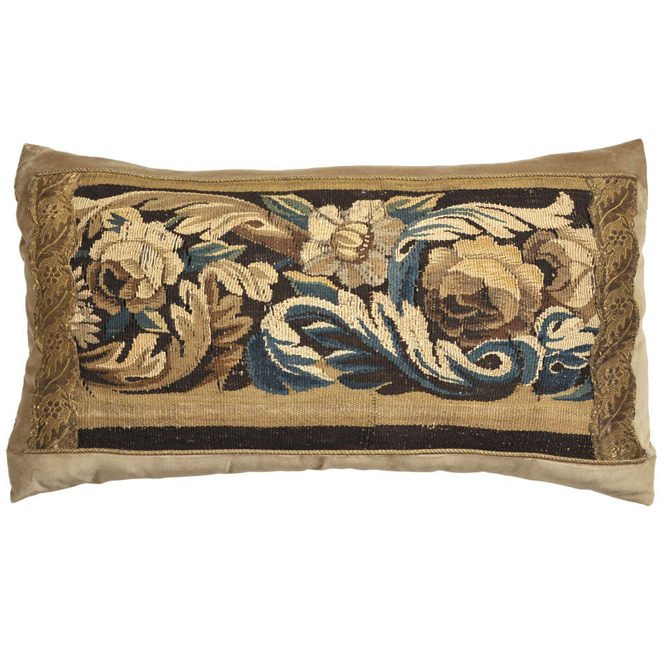 19th Century Tapestry Pillow For Sale at 1stdibs