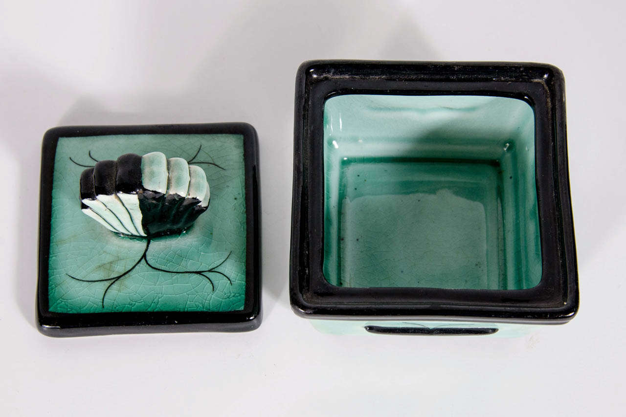 20th Century Art Deco Ceramic Box  by Ilse Claussen for Rorstrand of Sweden