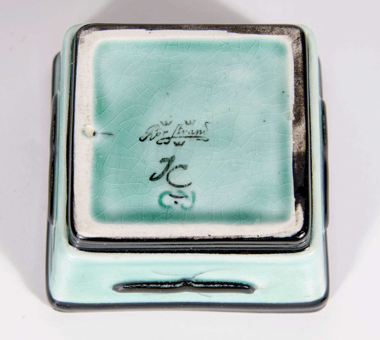 Art Deco Ceramic Box  by Ilse Claussen for Rorstrand of Sweden 1