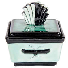 Art Deco Ceramic Box  by Ilse Claussen for Rorstrand of Sweden