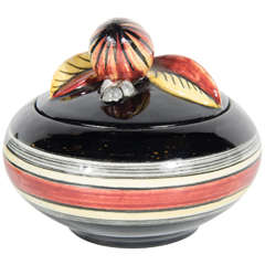 Art Deco Ceramic Box by Ilse Claussen for Rorstrand of Sweden