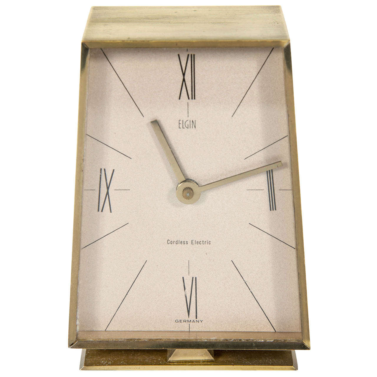 Sophisticated Mid-Century Modernist Table Clock by Elgin