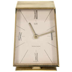 Horloge de table moderniste sophistiquée du milieu du siècle dernier par Elgin