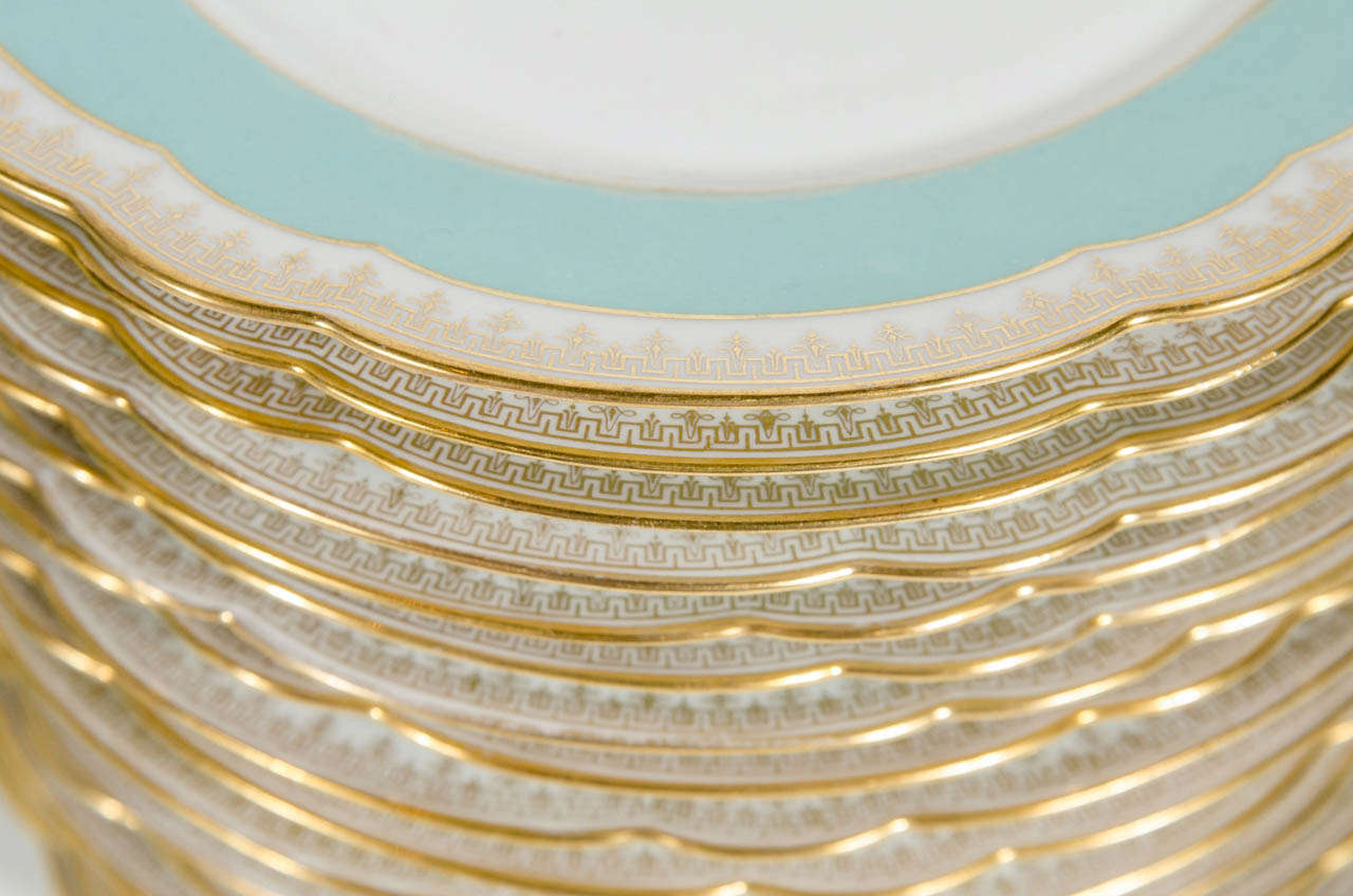 Exquisite Antique Belle Epoque Set of Monogrammed Limoge China In Good Condition In New York, NY
