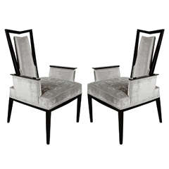 Vintage Pair of Modernist Occasional / Armchairs in the Manner of  James Mont