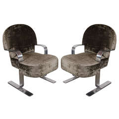 Sophisticated Pair of Mid-Century Arm Chairs by Paul M. Jones