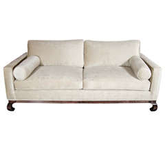 Sophisticated Mid-Century Modern Asian Inspired Sofa