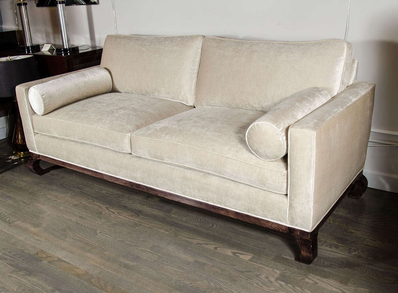 Sophisticated MidCentury Modern Asian Inspired Sofa at 1stDibs asian
