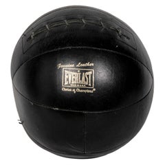 Vintage Black Leather Medicine Ball by Everlast
