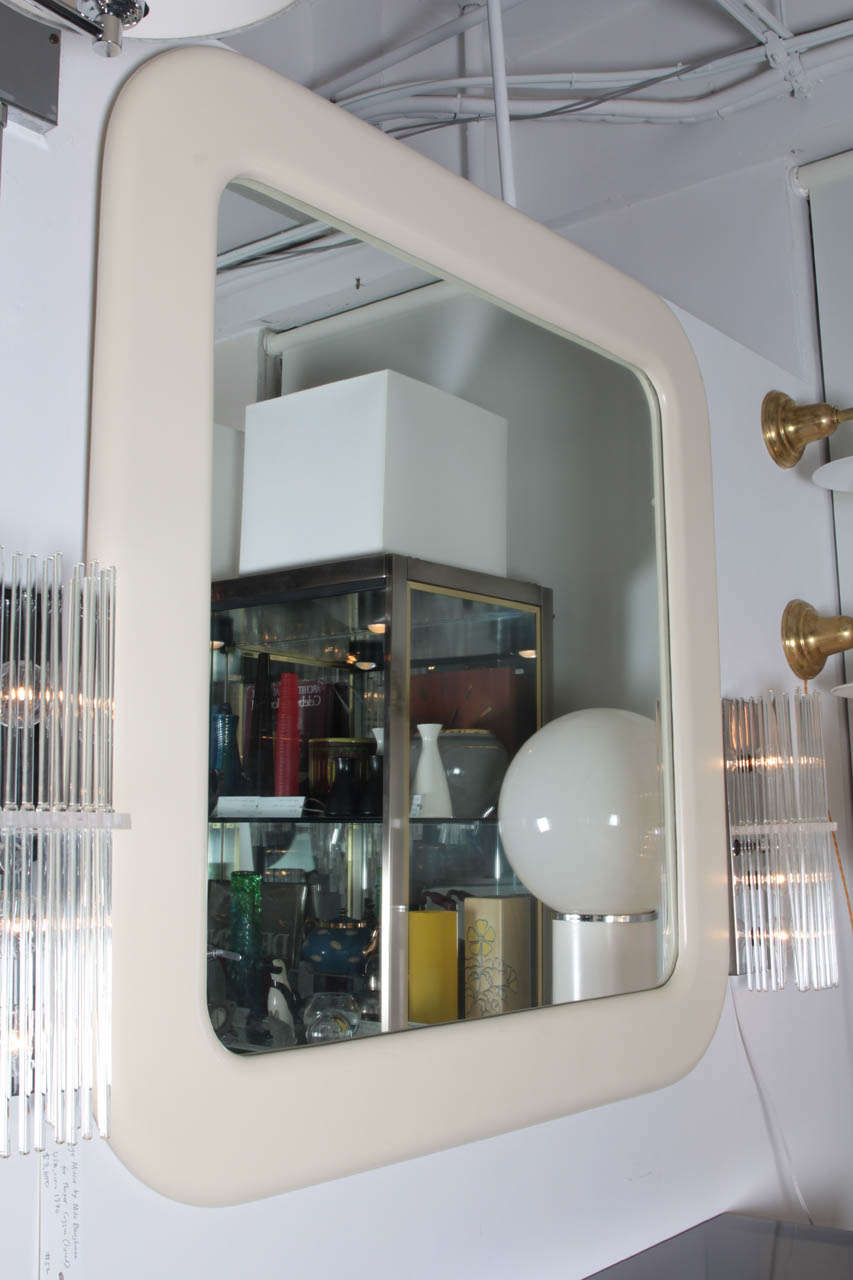 Miroir Off-White de Milo Baughman pour Thayer Coggin