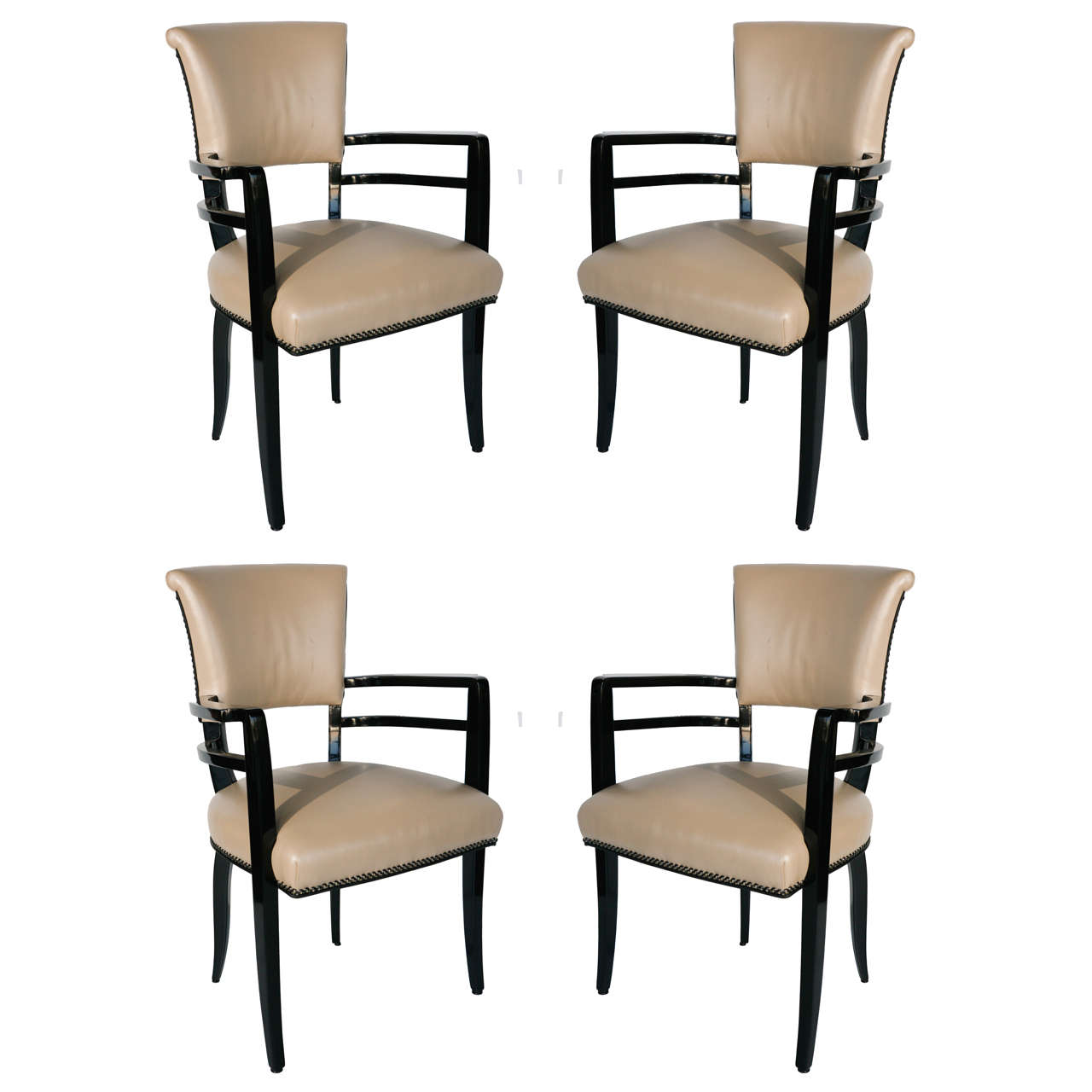 Outstanding Set of 4 Josef Hoffmann Chairs
