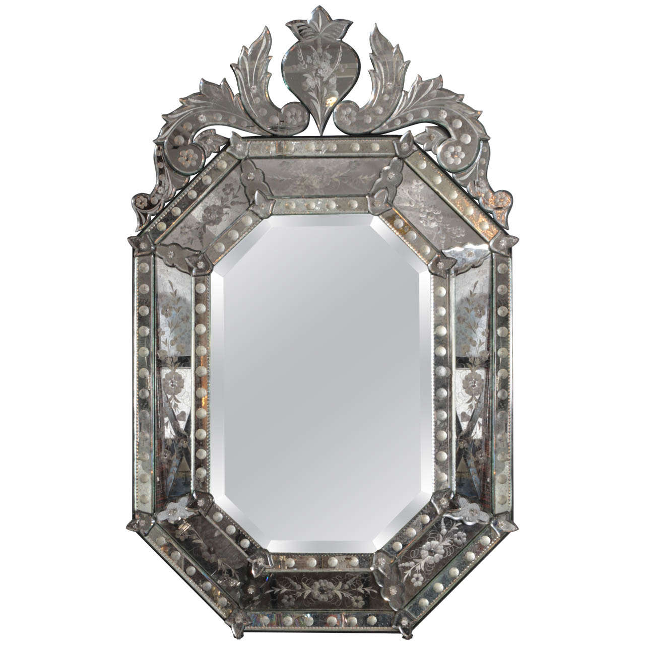 French 1940's Venetian Mirror