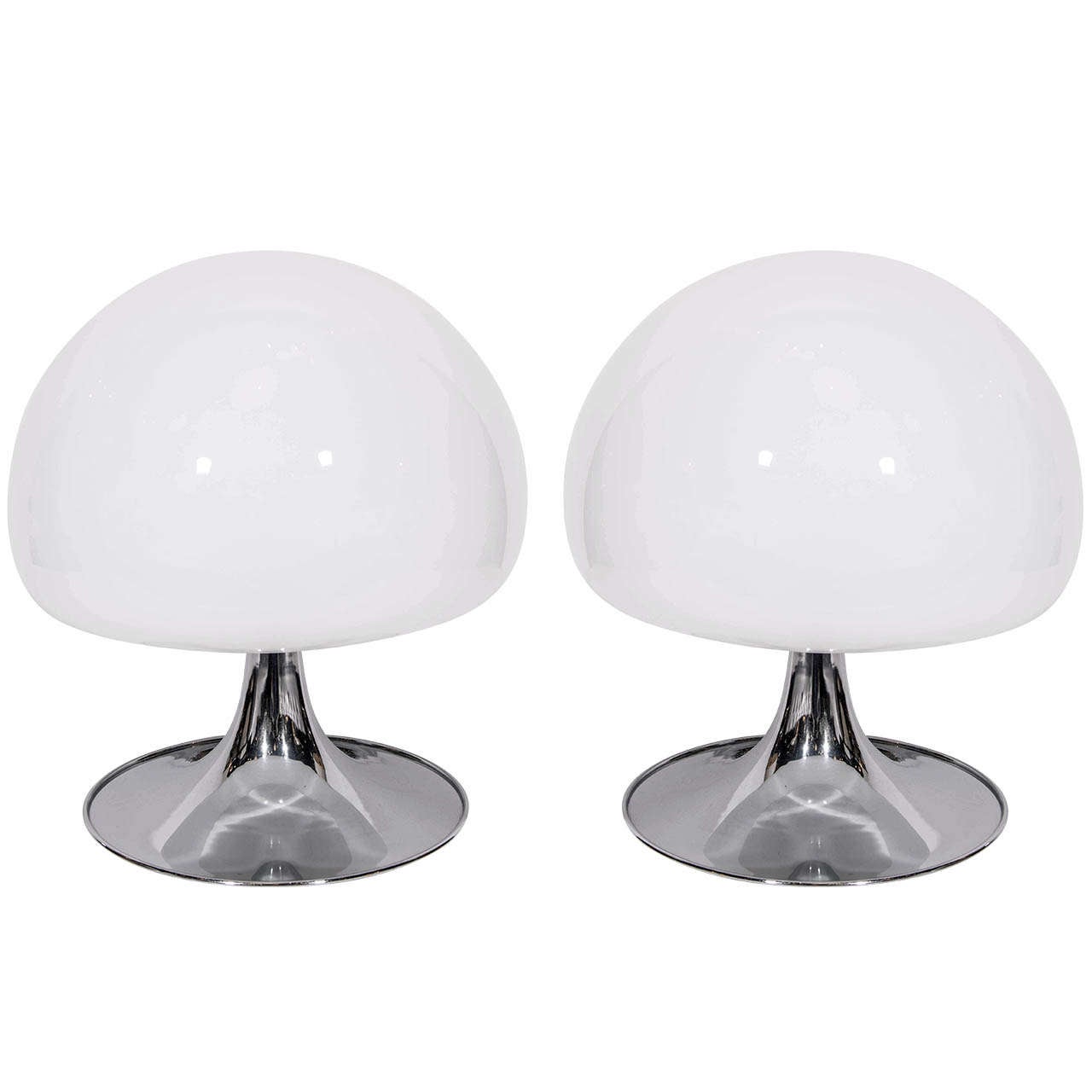Pair of Ultra Modernist Table Lamps Designed by Goffredo Reggiani