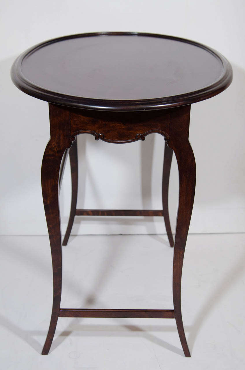 Elegant Set of Three Austrian Satin Walnut Wood Nesting Tables at 1stDibs