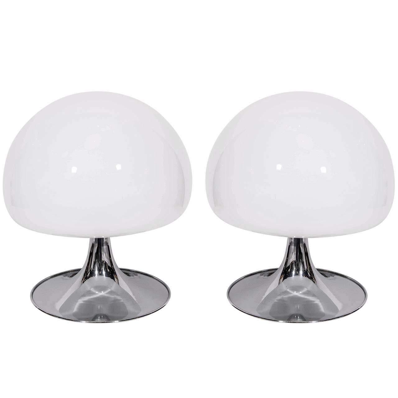 Pair of Ultra Modernist Table Lamps Designed by Goffredo Reggiani at