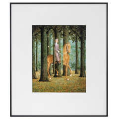 Framed Nd matted 1970's Rene Magritte "Le Blanc-Seing"