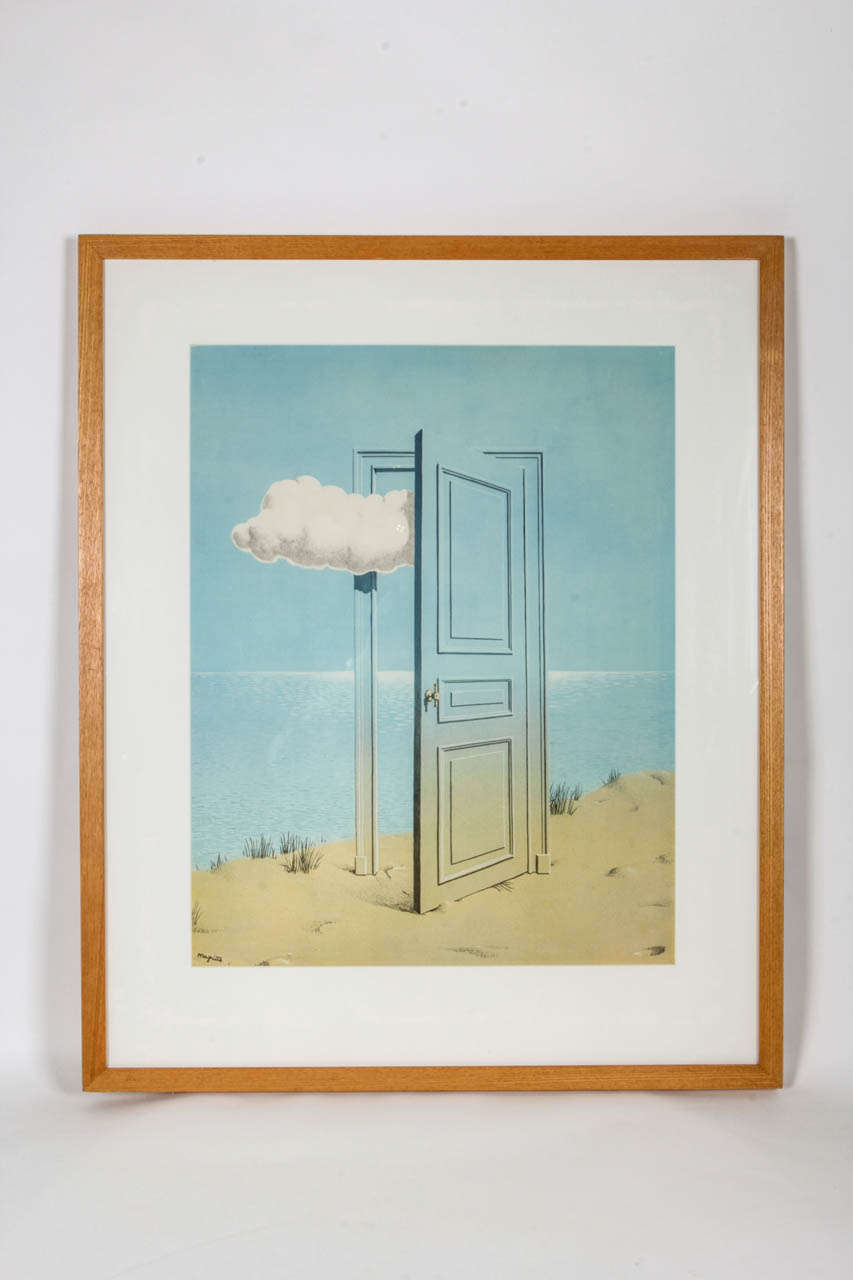 Framed and matted 1970's Rene Magritte print 