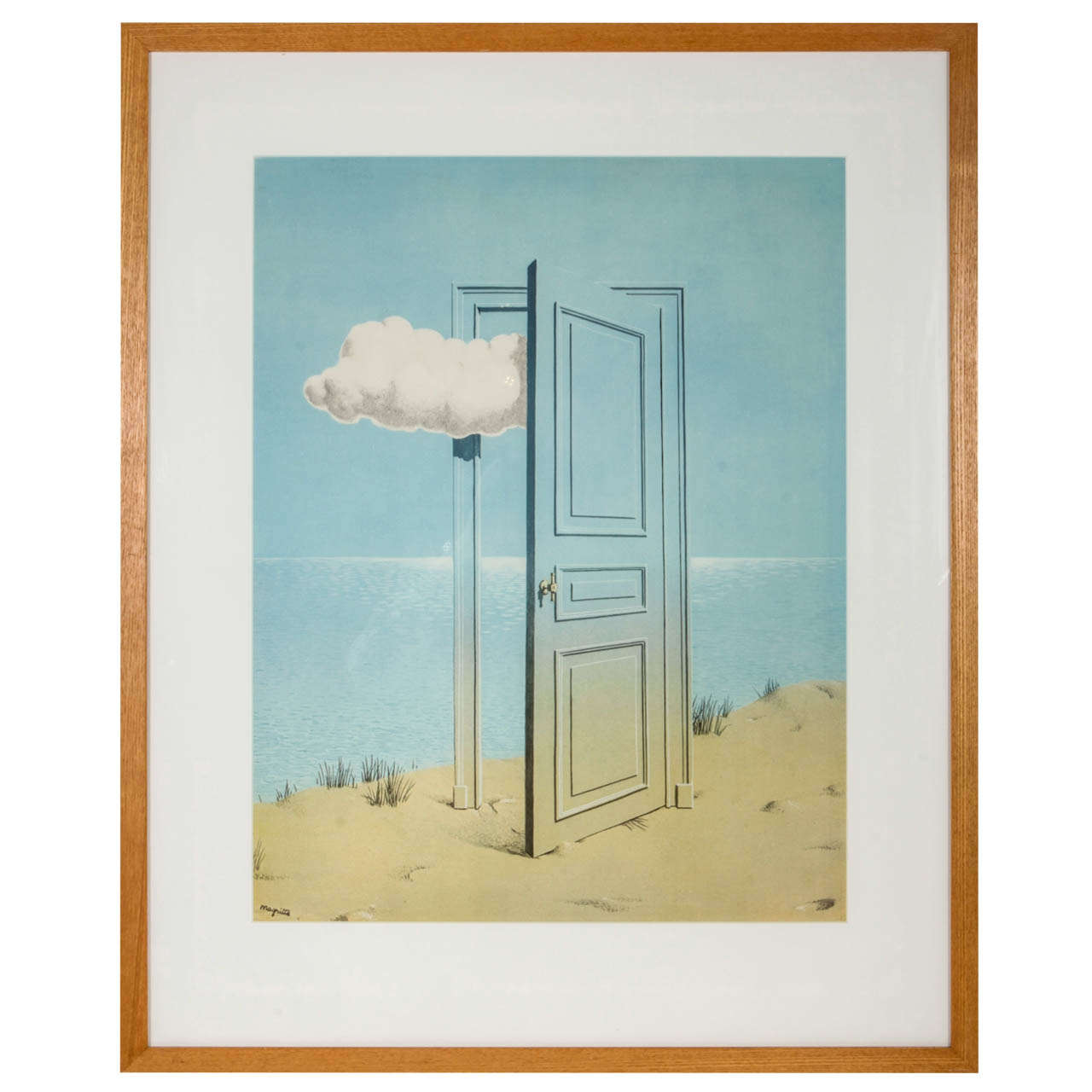 Framed 1970's Rene Magritte print "The Victory" For Sale