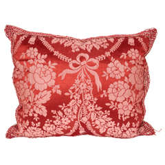 Throw Pillow with Antique Parisian Textile