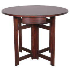 Baxter -Mahogany Round Side Table