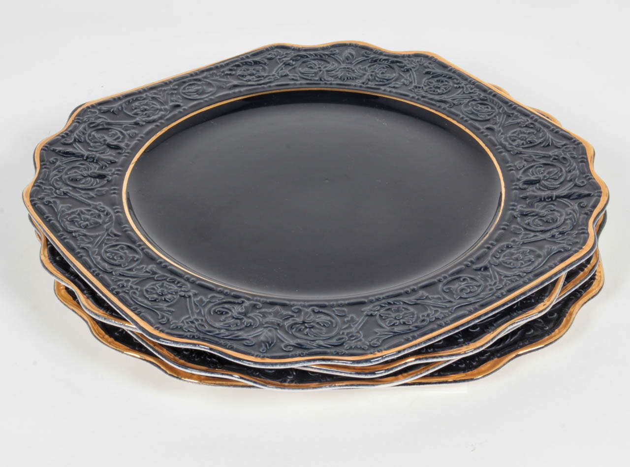 Set of Four Staffordshire, England Plates at 1stDibs