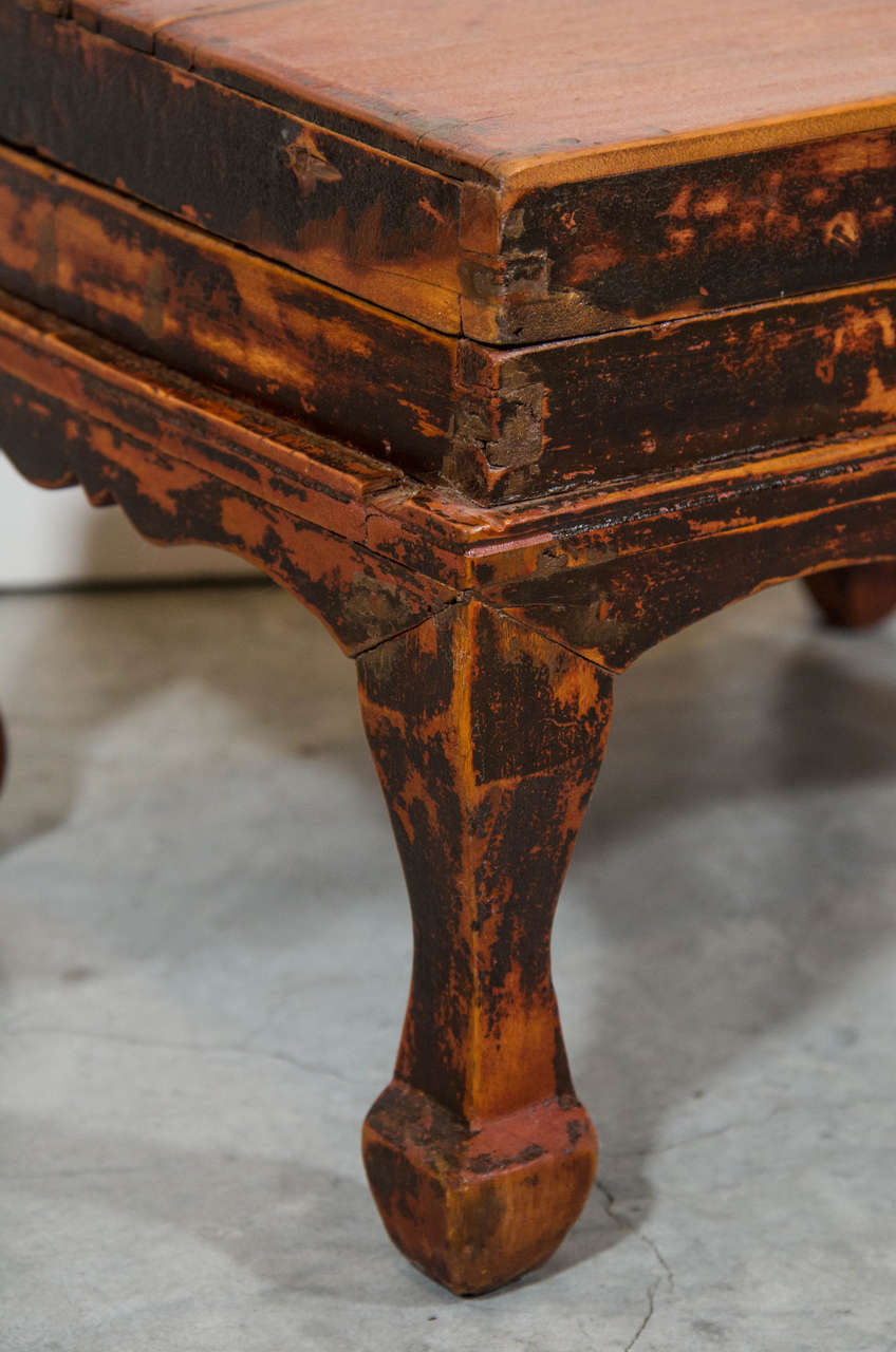 Early 20th Century Small Low Table with Storage