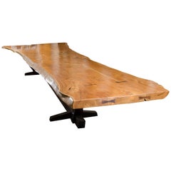 Andrianna Shamaris Massive Teak Wood Live Edge Dining Table