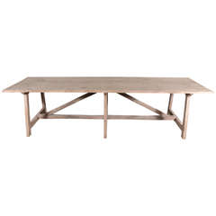 Spanish, bleached walnut dining table