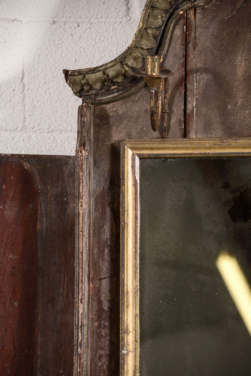 Neoclassical 18th Century Italian Triptych Mirror or Three-Part Folding Mirror For Sale