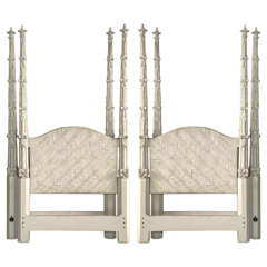 Pair of Decorative Chinoiserie Style Twin Beds