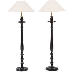 Pair of Painted Wood Floor Lamps 6
