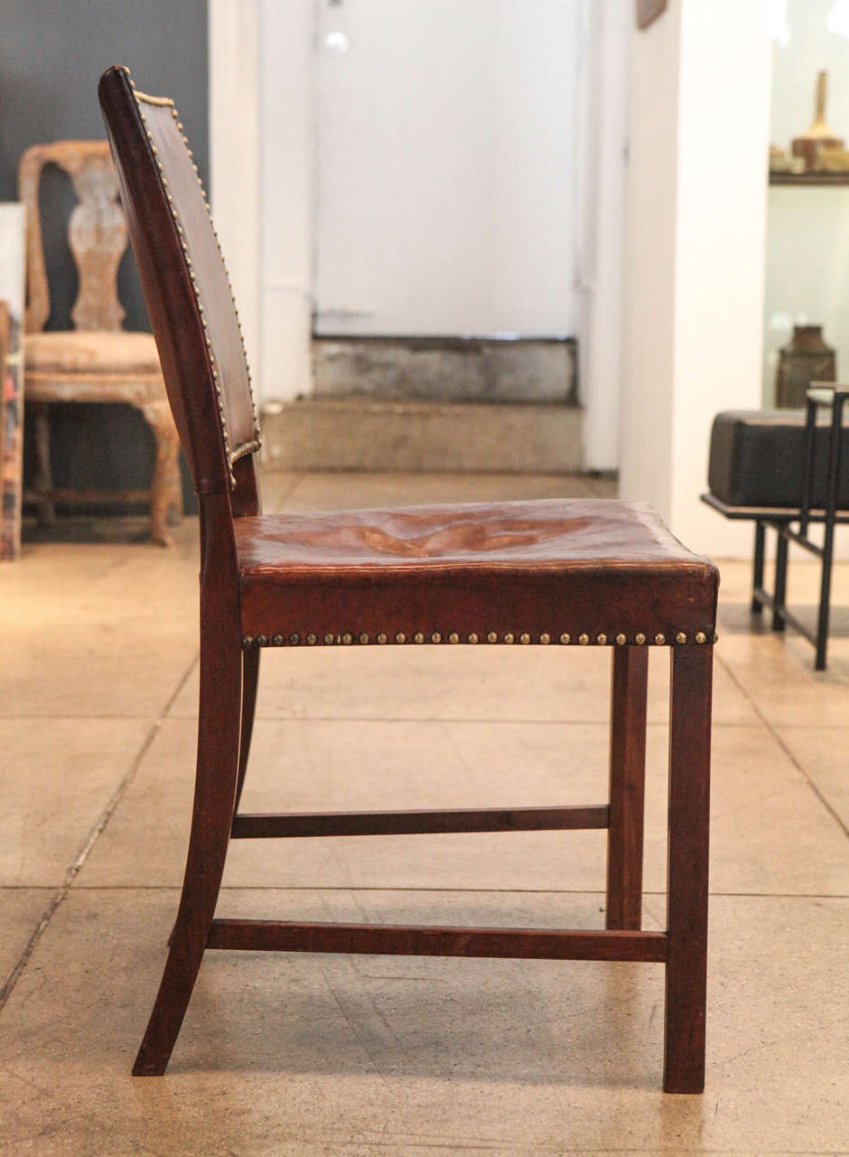 Brass Set of Jacob Kjaer Dining Chairs, Denmark, 1934