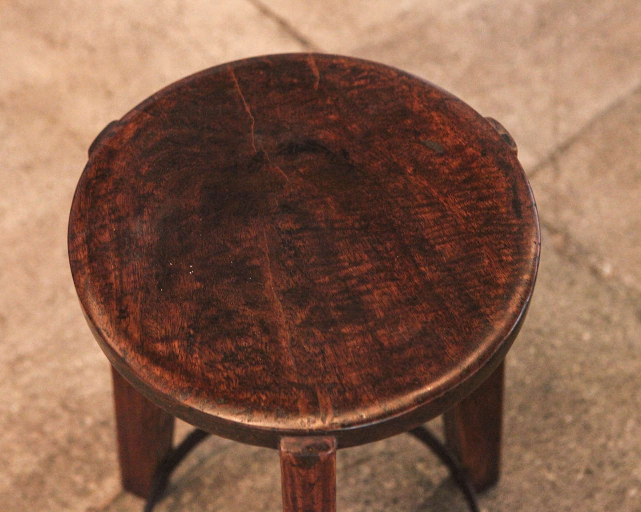 Pair of Pierre Jeanneret Stools, Chandigarh, India In Good Condition In Los Angeles, CA