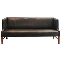Ole Wanscher Leather Sofa, Denmark