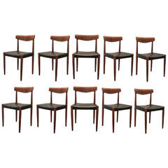 Set of Ten Dining Chairs by Knud Faerch, Denmark, 1960