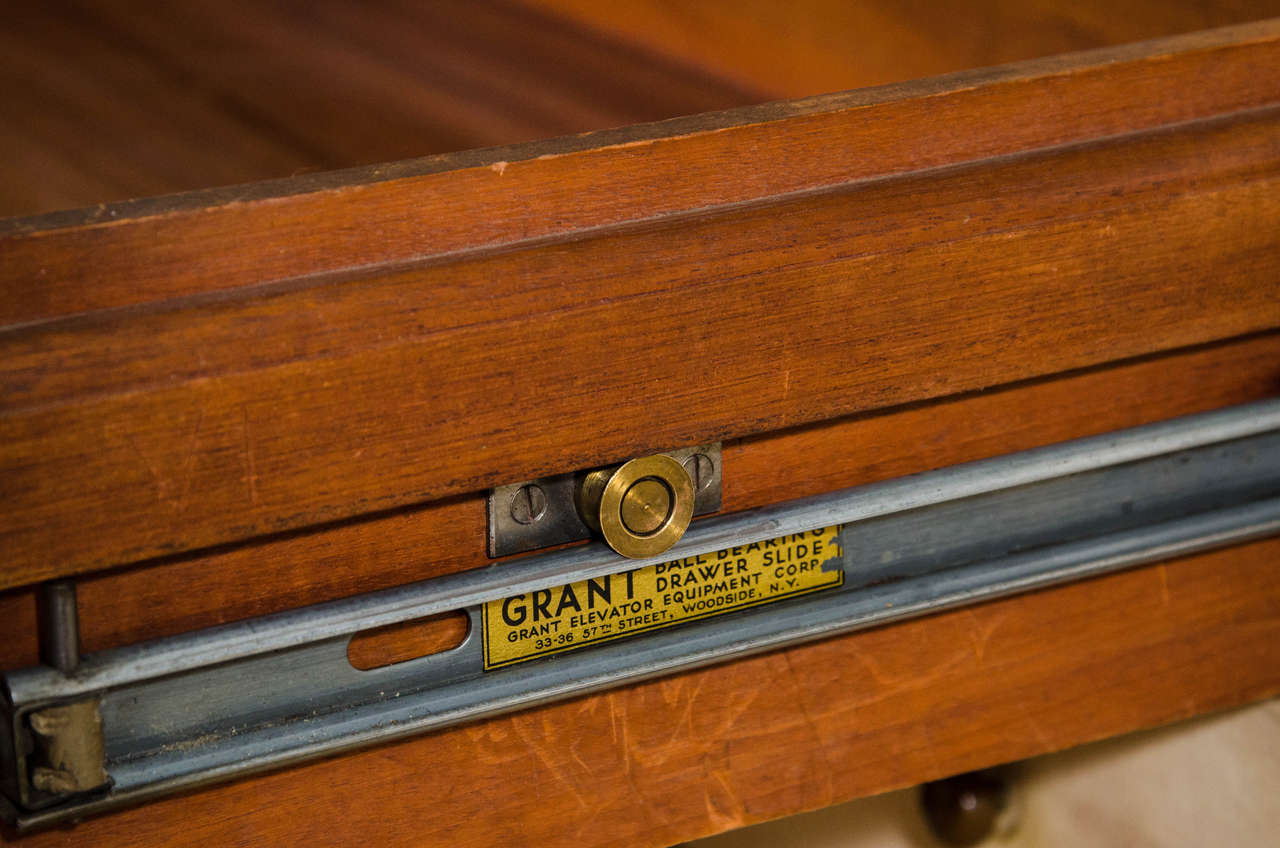 A Period 1950s Jacques Adnet Style Vellum Chest of Drawers For Sale 2