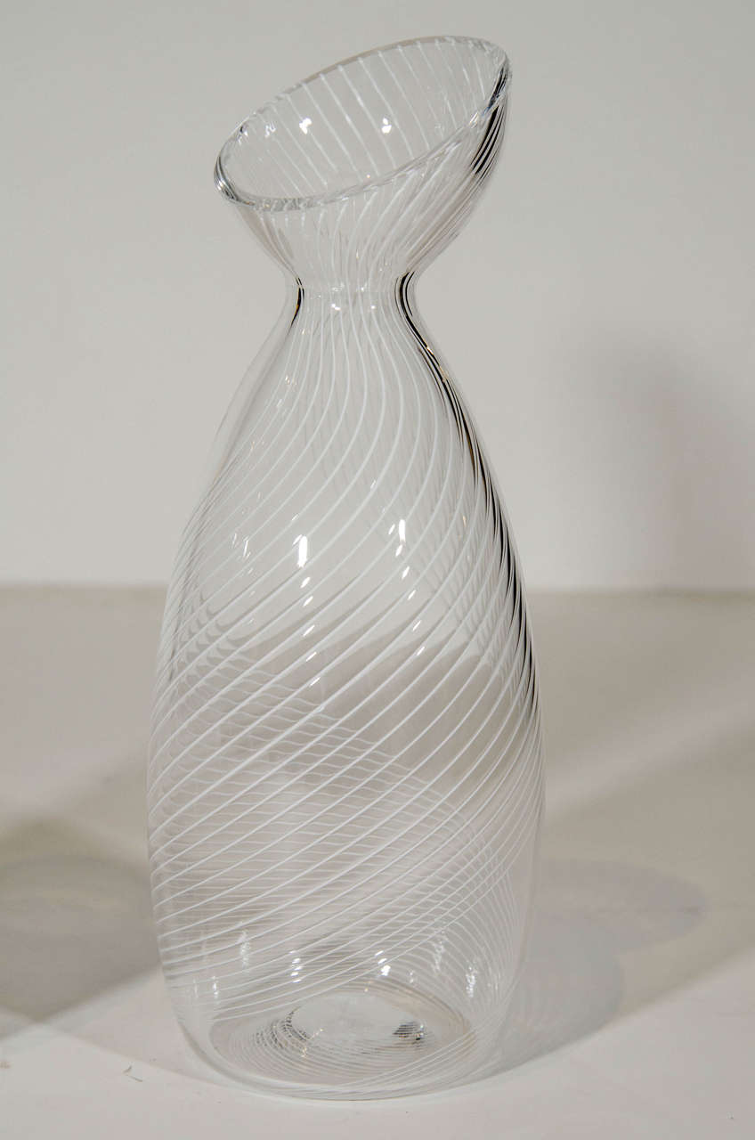 Scandinavian Modern Hand-blown Glass Decantors by Cartwright New York For Sale