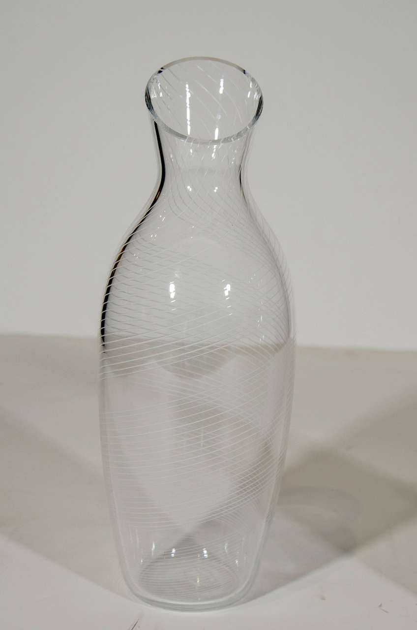 Contemporary Hand-blown Glass Decantors by Cartwright New York For Sale