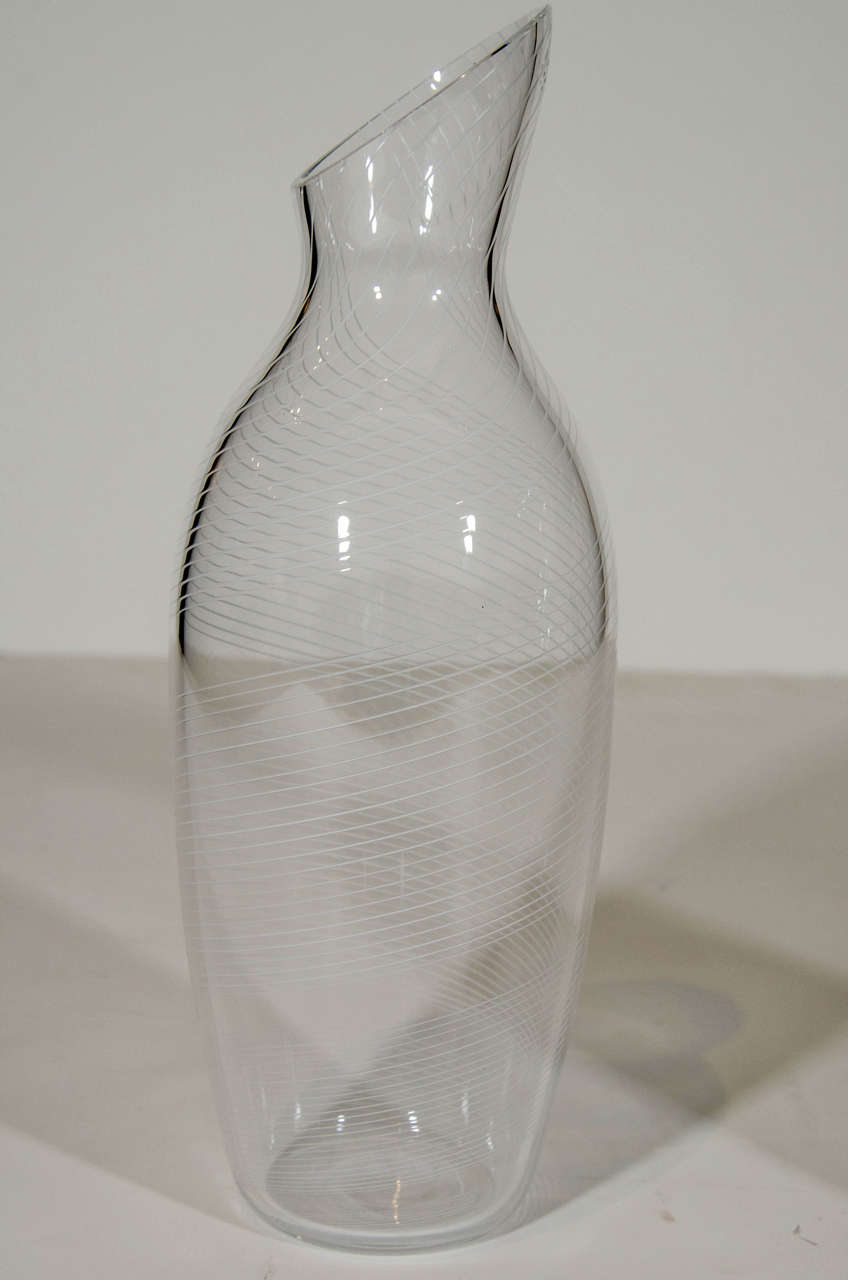 Hand-blown Glass Decantors by Cartwright New York For Sale 1