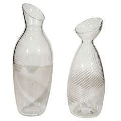 Hand-blown Glass Decantors by Cartwright New York