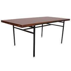 French Dining Table in Rosewood by Alain Richard