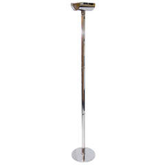 Lucite and Chrome Art Deco Revival French Floor Lamp