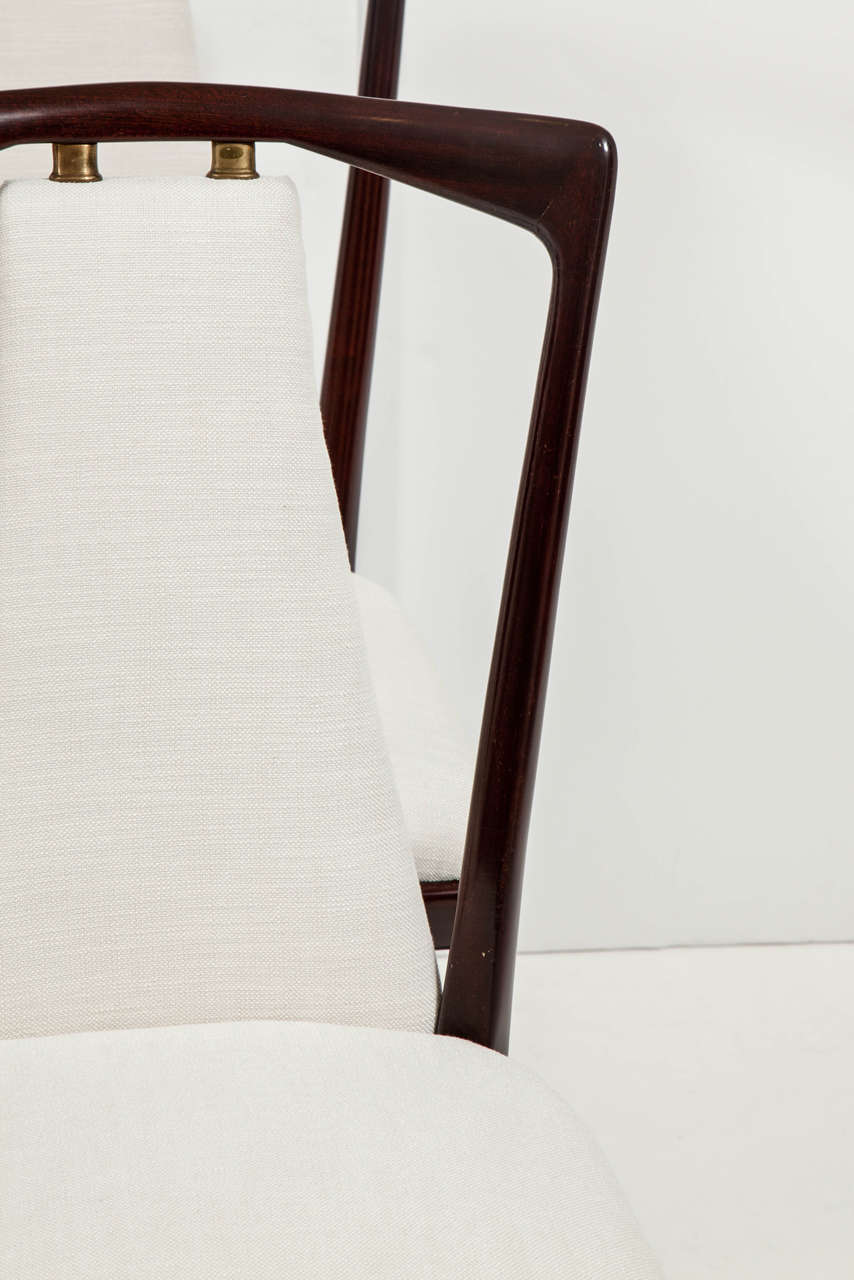 Italian Exceptional  Set of Eight Chairs by Osvaldo Borsani