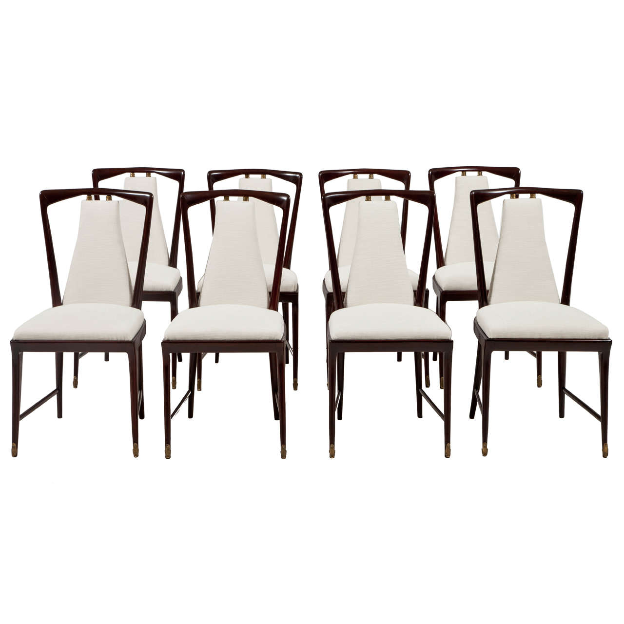 Exceptional  Set of Eight Chairs by Osvaldo Borsani