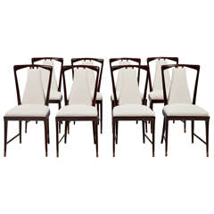 Exceptional  Set of Eight Chairs by Osvaldo Borsani