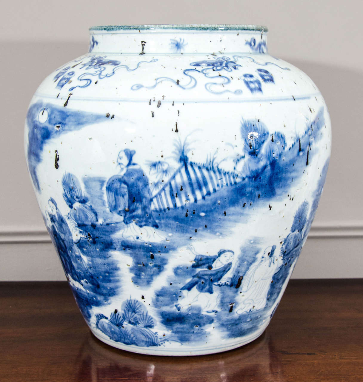 Blue and White Porcelain Vase at 1stDibs