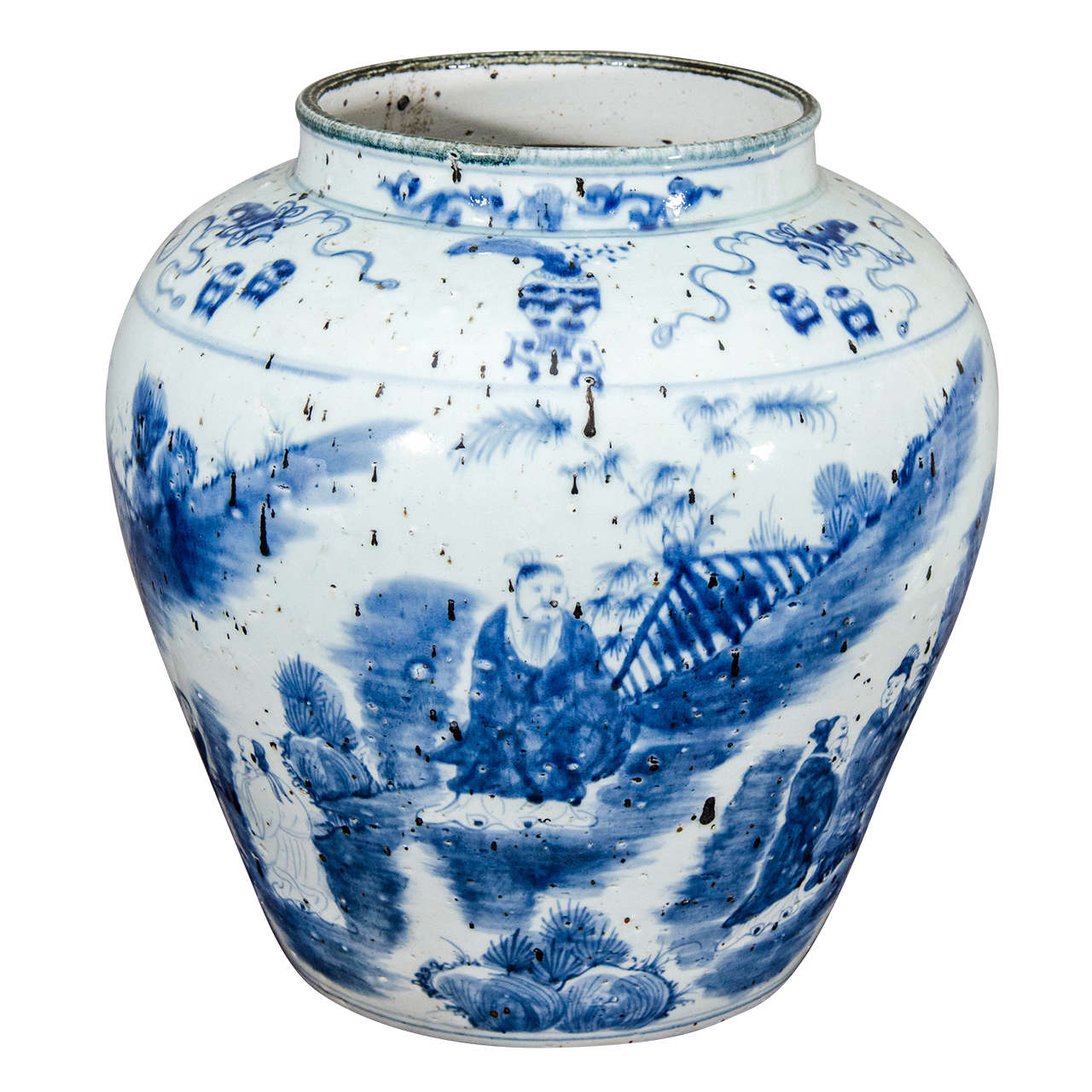 Blue and White Porcelain Vase For Sale at 1stdibs