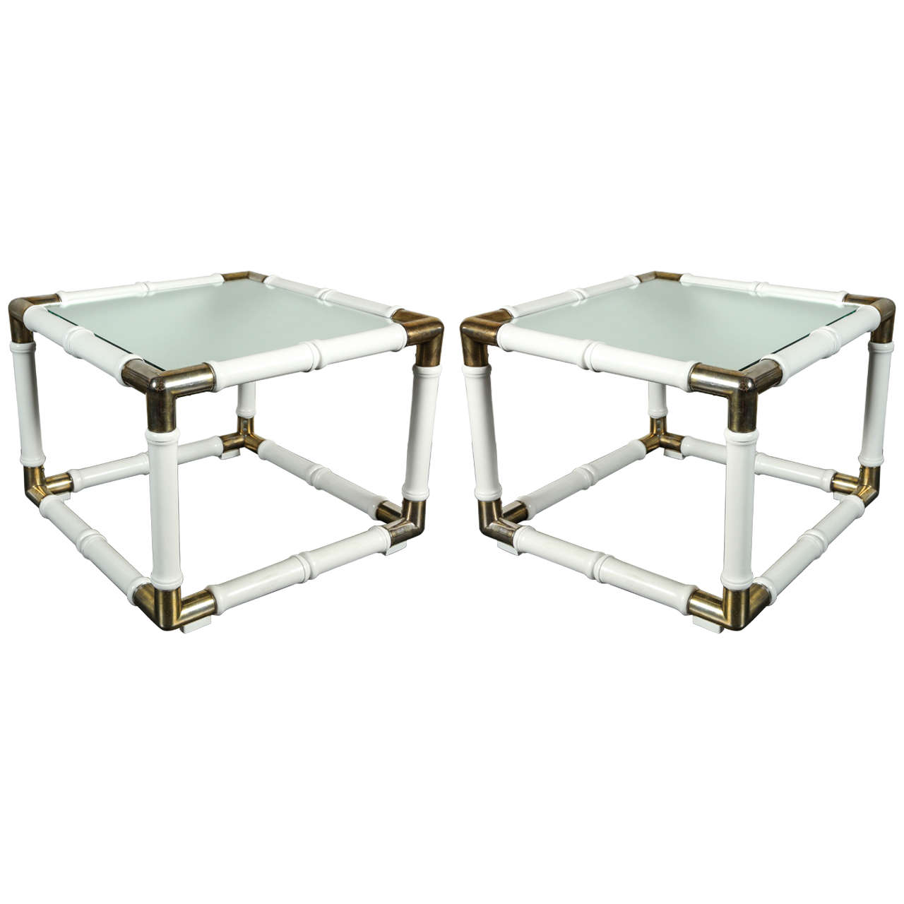 Bamboo Style Coffee Tables Hollywood Regency For Sale