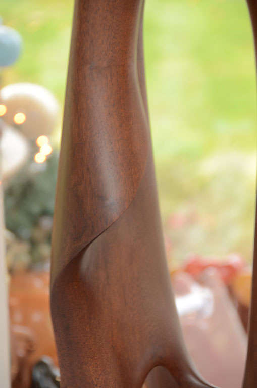 Free-form Hand Carved Wood Sculpture by E. Weber 2